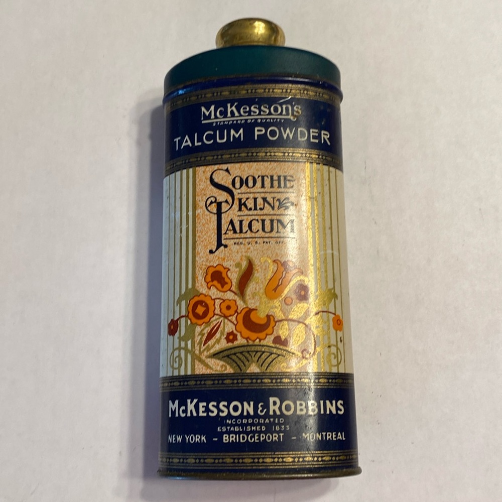 Vtg McKesson’s Talcum  Powder 1930